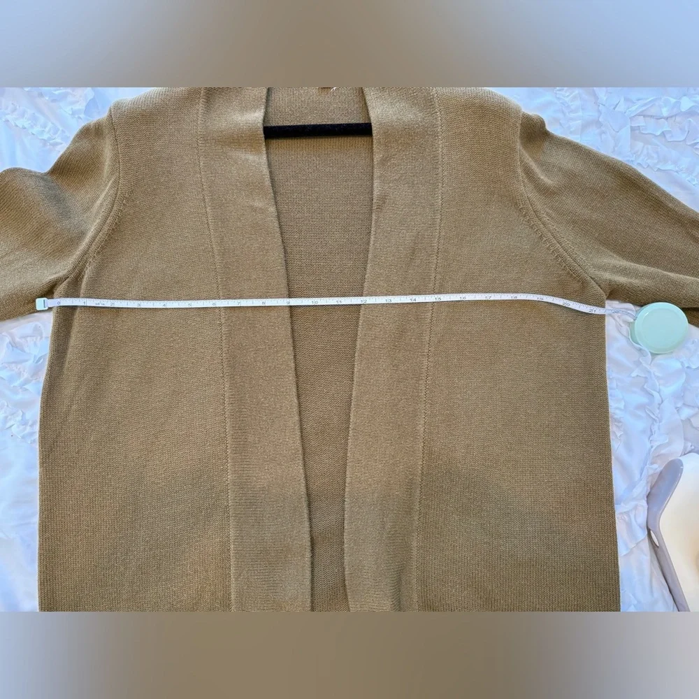 J Crew Women's Brown Open Front Cardigan Sweater Size XL